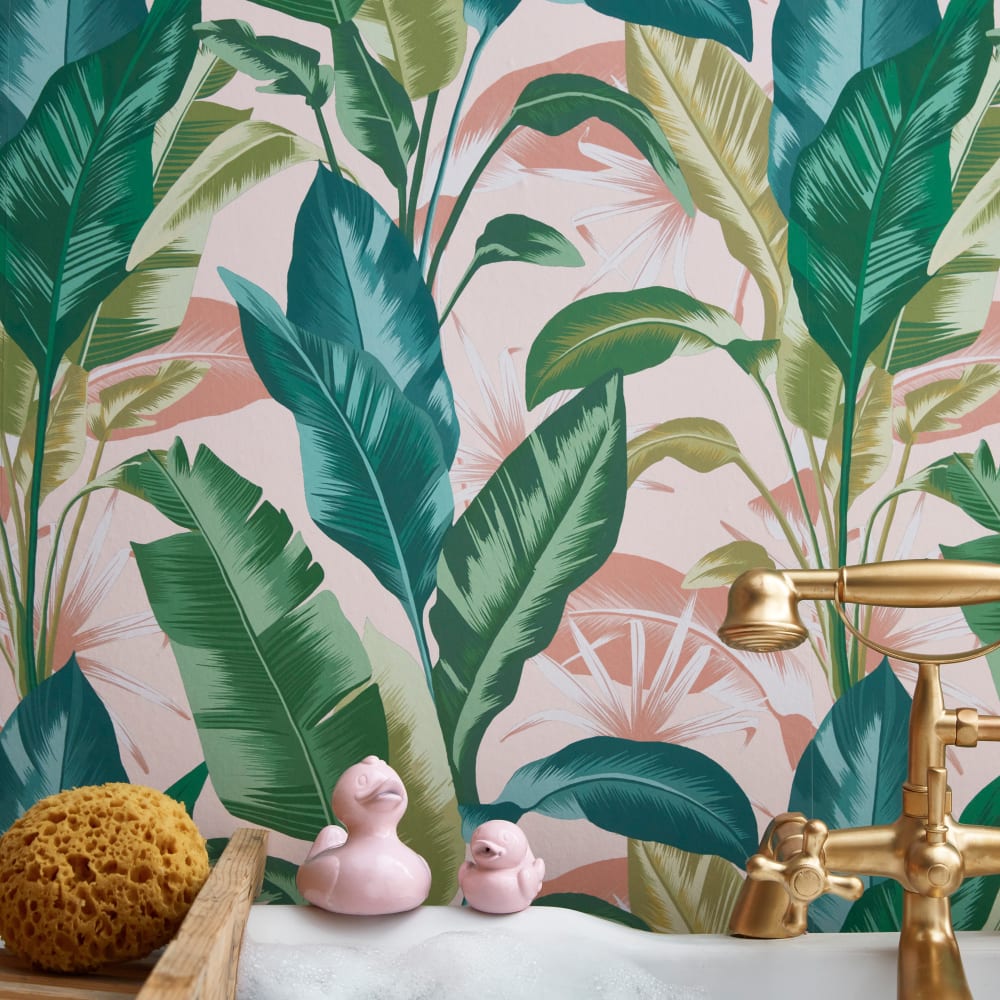 Superfresco Easy Papier peint leaf it out sunrise 1005x52cm style contemporain Rose Intissé