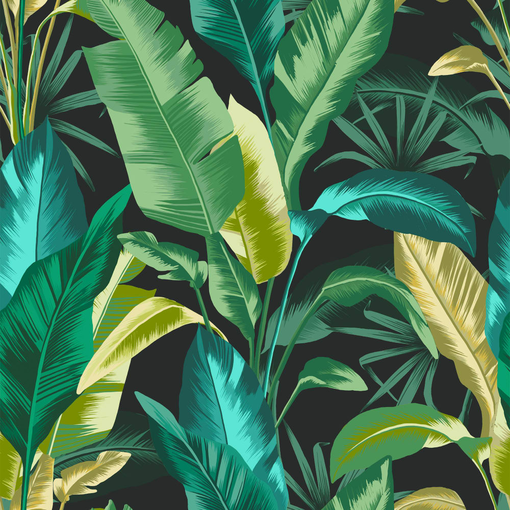 Papier peint leaf it out midnight 1005x52cm — vue 3