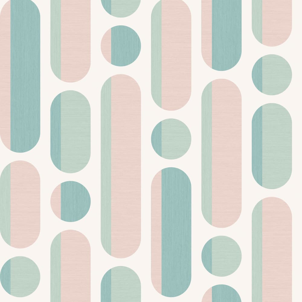 Papier peint morse rose vert 1005x52cm — vue 3