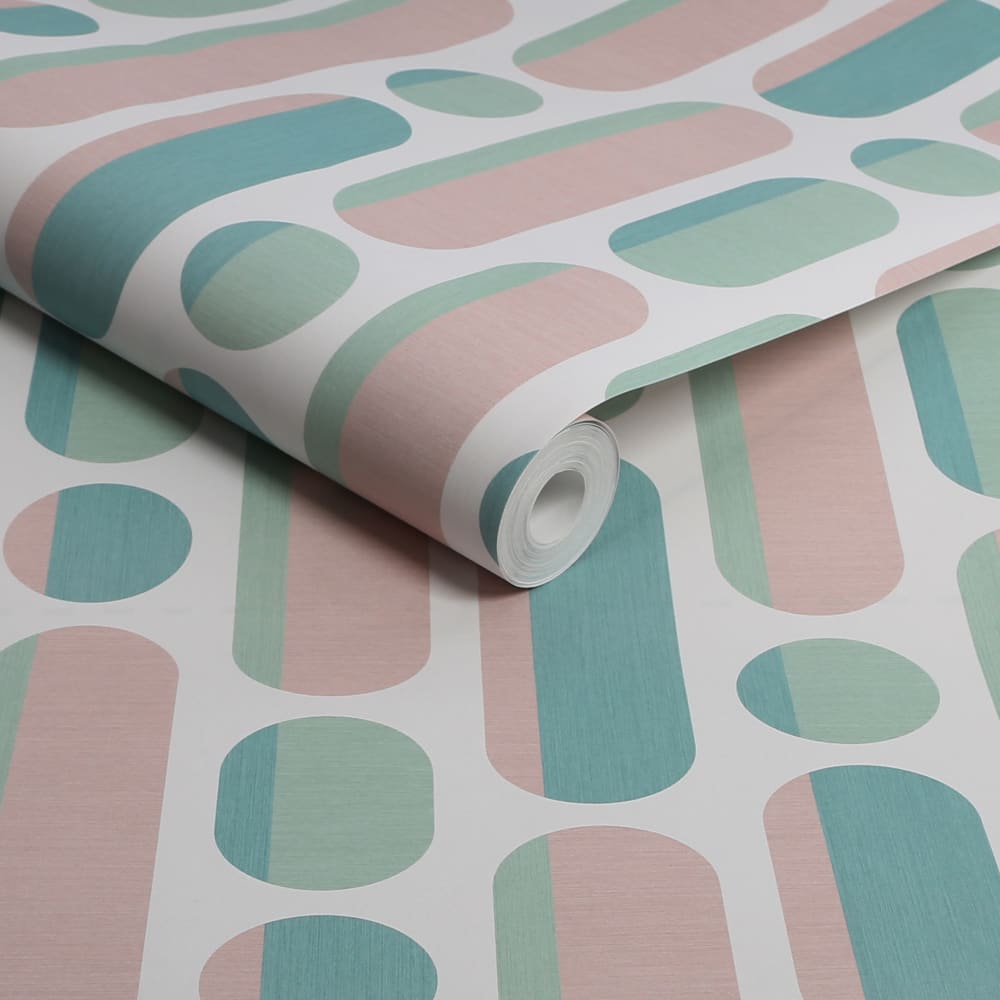 Papier peint morse rose vert 1005x52cm — vue 4