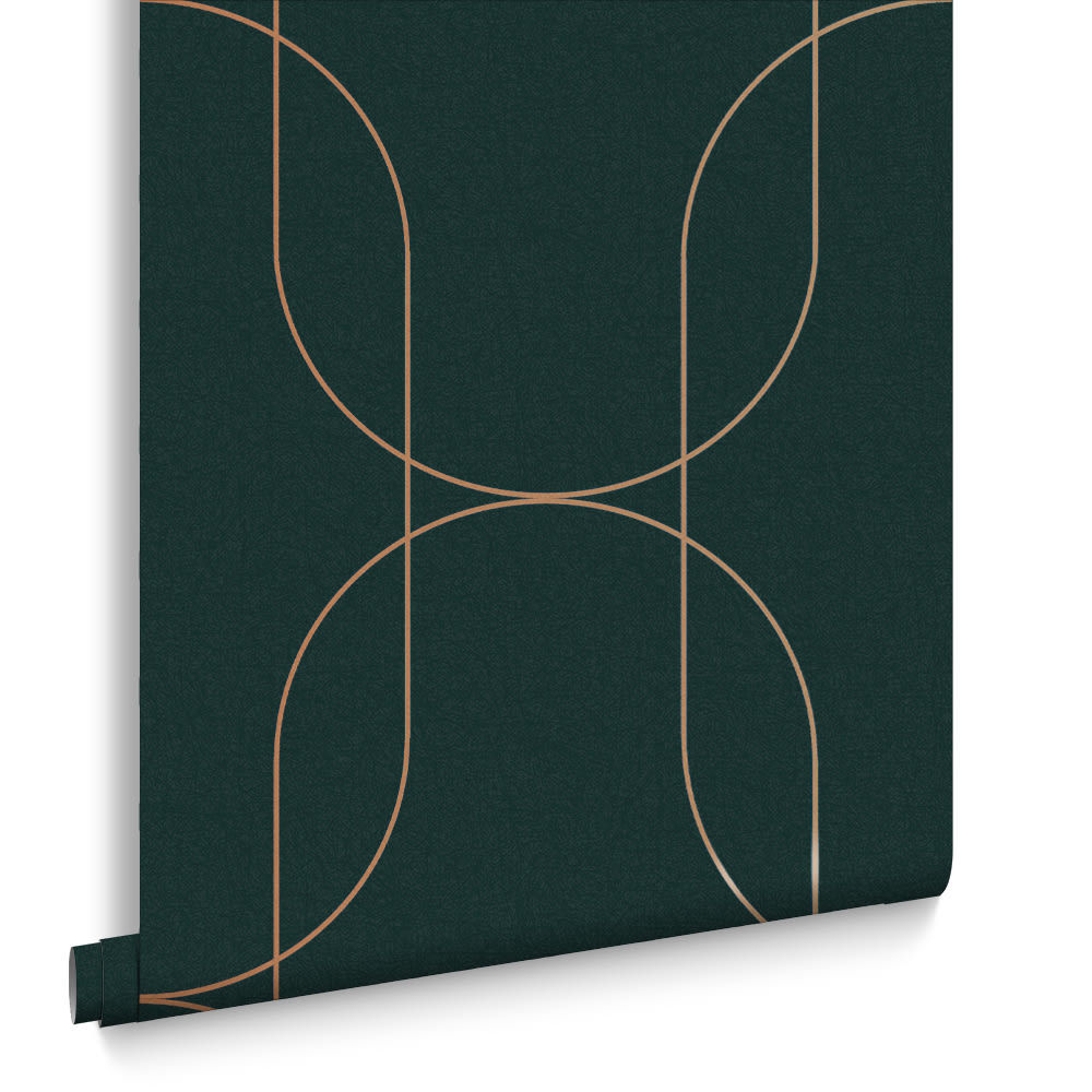 Papier peint palais vert cuivre 1005x52cm — vue 3
