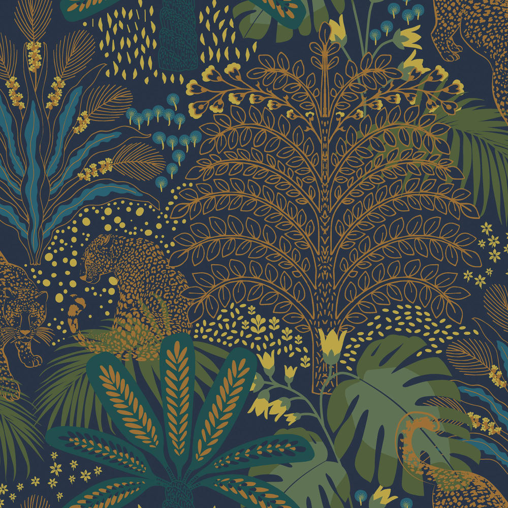 Papier peint savannah fauna vert 1005x52cm - Maisons du Monde