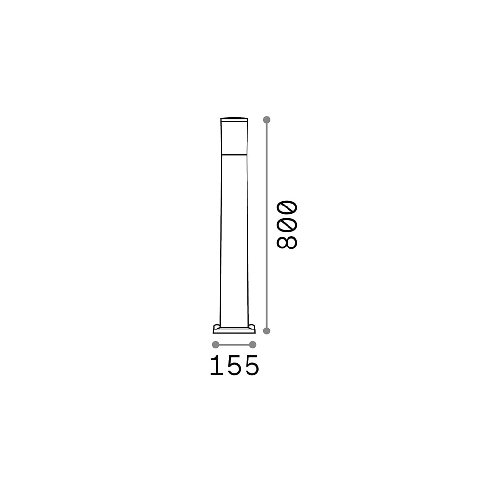Piantana Moderna Atena Materie Plastiche Grigio 1 Luce E27 -