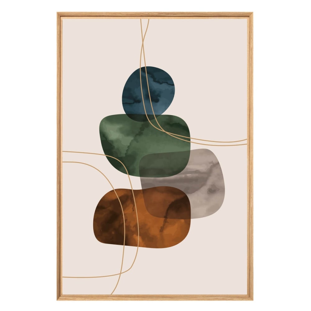 Tableau mural encadré carré abstrait 65x97