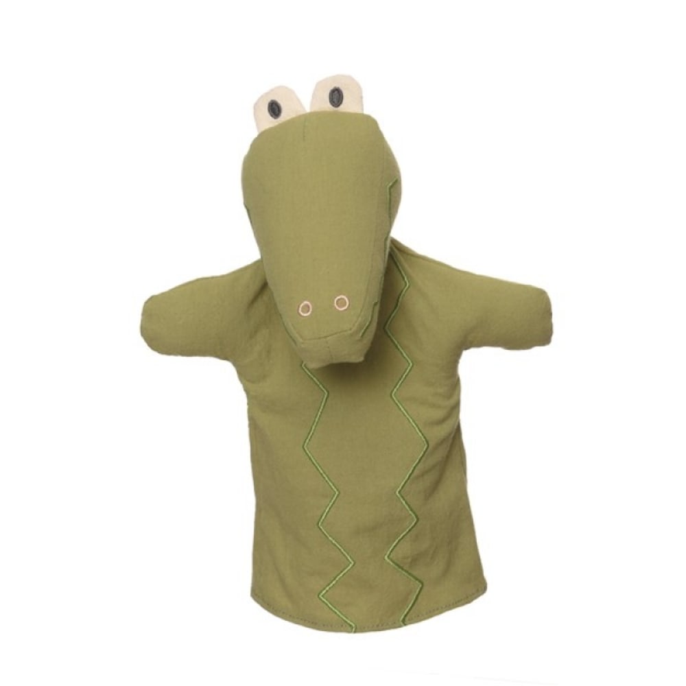 Egmont Toys Marionnette croco Vert Coton - 14x23x4cm