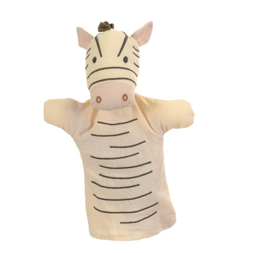 Egmont Toys Marionnette zèbre Blanc Coton - 14x25x4cm