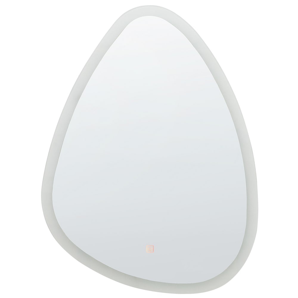 Miroir de salle de bain LED en verre argenté 78x58