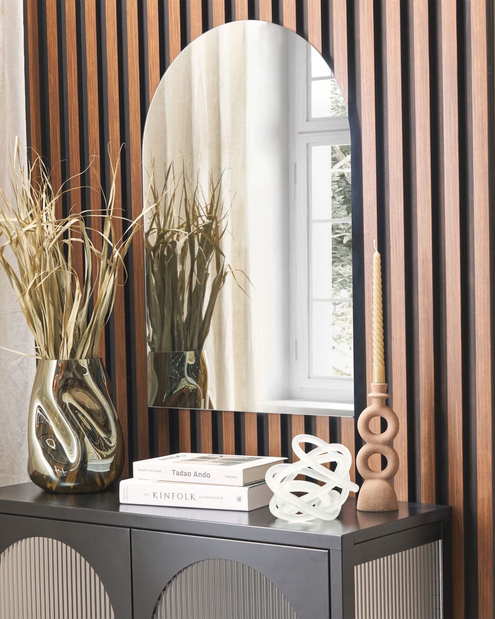 Beliani Wandspiegel aus Glas 75 x 50, silber style modern - Glas
