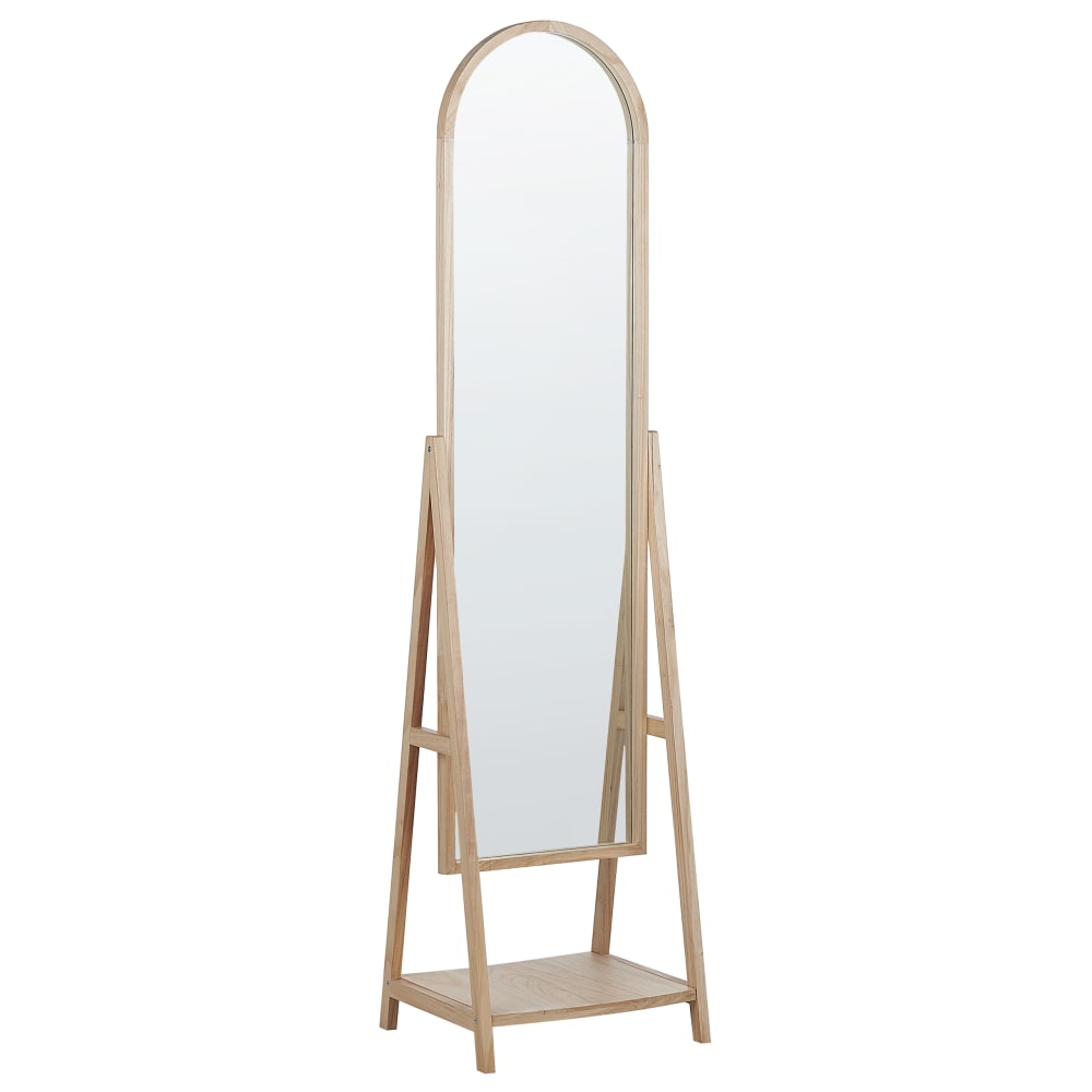 Standspiegel mit Ablagefläche aus Holz 170 x 43, braun - Maisons