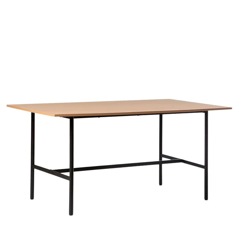 Mesa fija efecto madera natural 160 cm x 75 cm