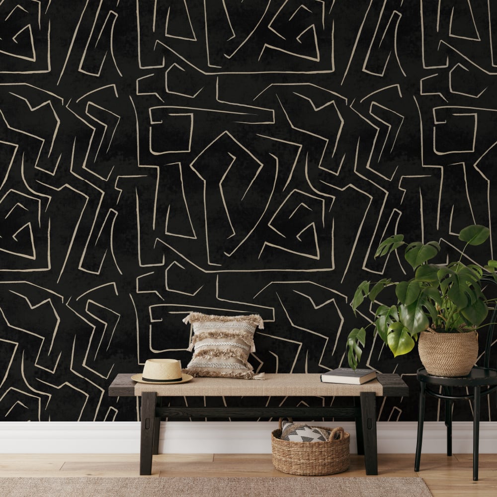 Papier Peint Graffiti, papier véritable, 200x280cm, 8 feuilles — vue 3