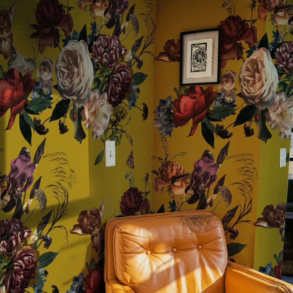 Papier peint floral,