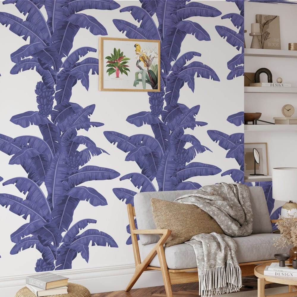 Papier Peint Palmes, papier véritable, 200x280cm, 8 feuilles — vue 3