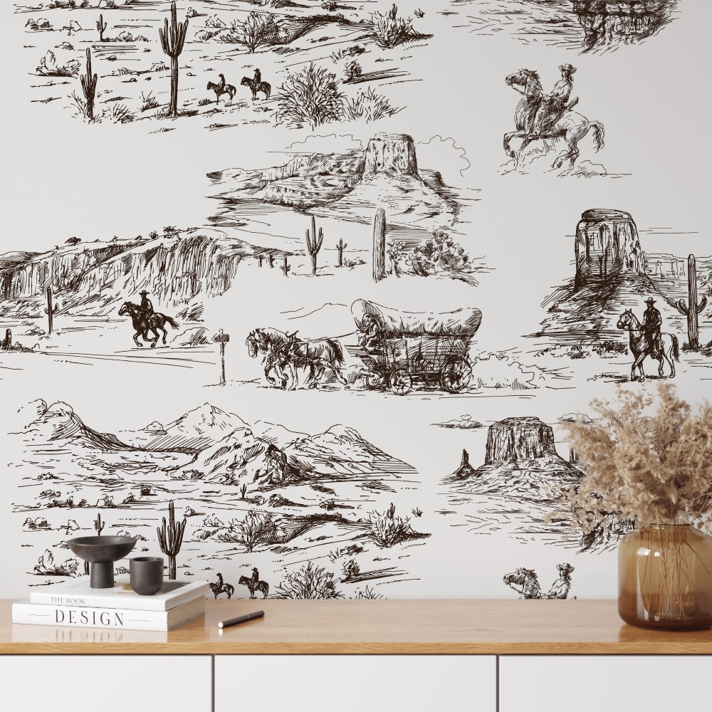 Papel Pintado Western, papel auténtico, 200x280cm, 8 hojas - Maisons du Monde