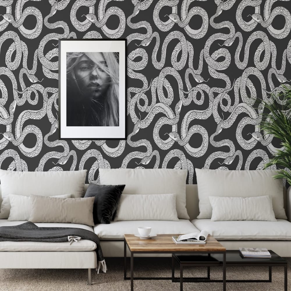 Carta da Parati Serpenti in vera carta, 200x280cm, 8 fogli -