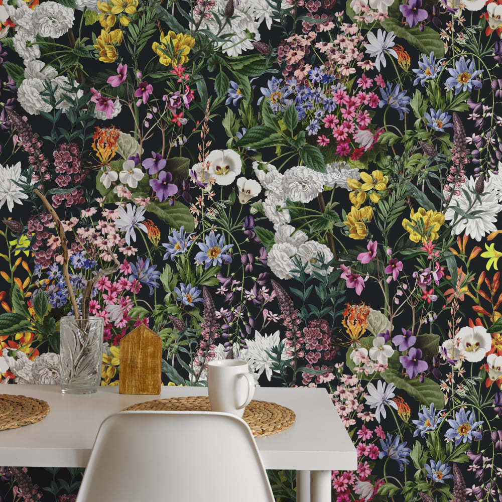 Papier Peint Fleurs, papier véritable, 200x280cm, 8 feuilles — vue 3