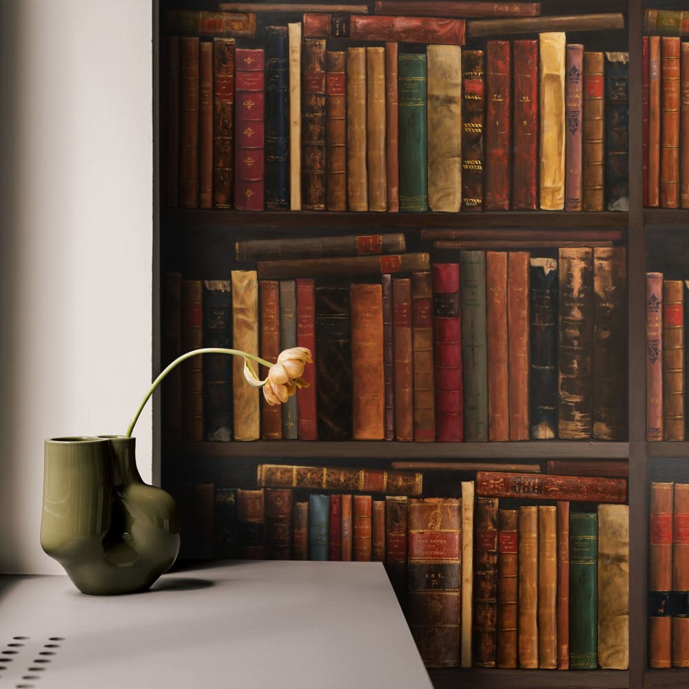 Papel Pintado Biblioteca, papel auténtico, 200x280cm, 8 hojas