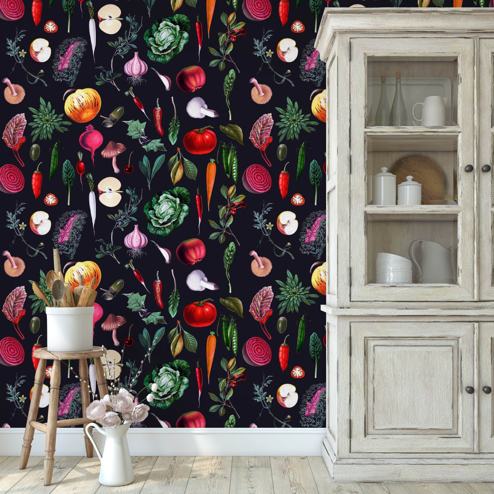 Papier Peint Cuisine, papier véritable, 200x280cm, 8 feuilles — vue 3