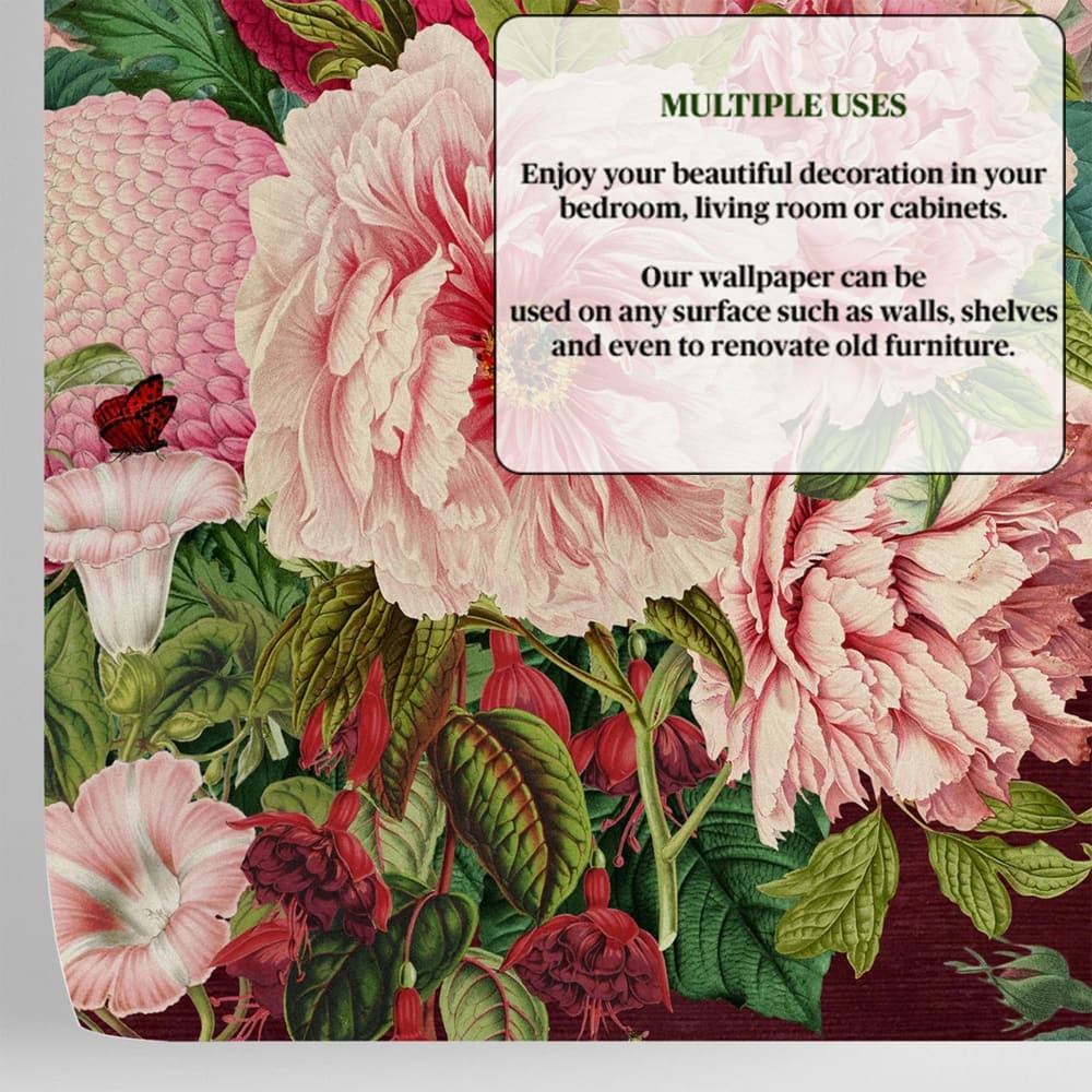 Papier Peint Floral, papier véritable, 200x280cm, 8 feuilles — vue 4