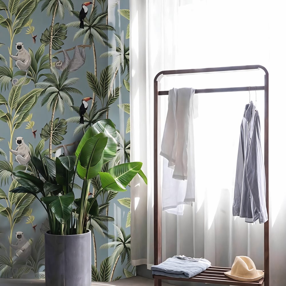 Papier Peint Jungle, papier véritable, 200x280cm, 8 feuilles