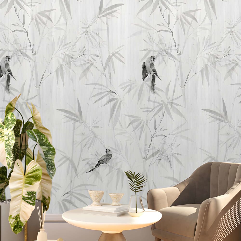 Papier Peint Bambous, papier véritable, 200x280cm, 8 feuilles — vue 3