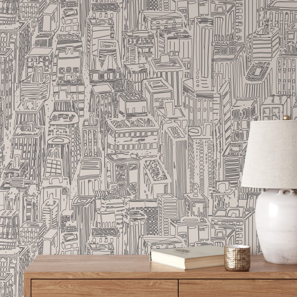 Papier Peint Skyscrapers, - feuilles