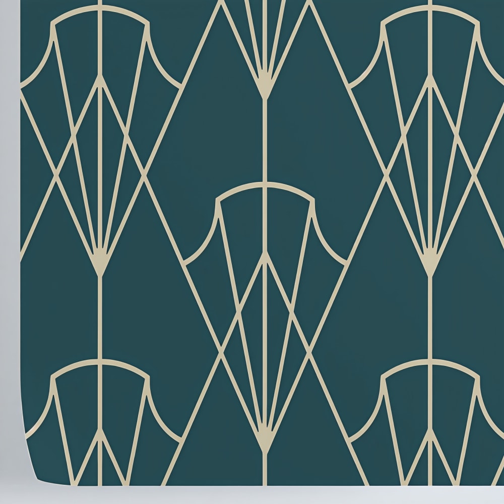 Papier Peint Art Déco, papier véritable, 200x280cm, 8 feuilles — vue 4