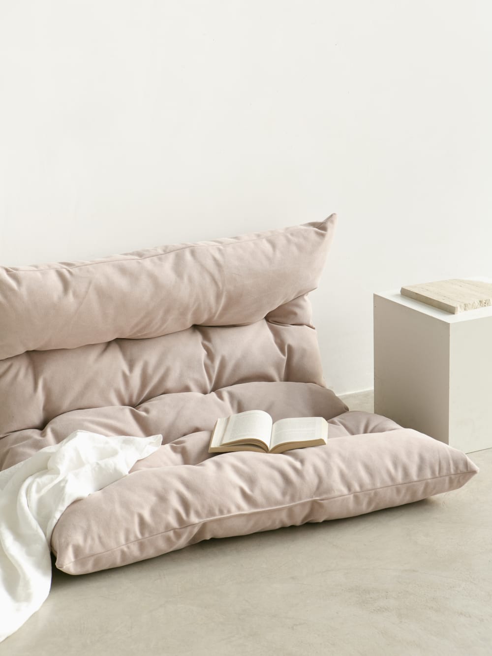 Matelas de sol en coton rose 120x100