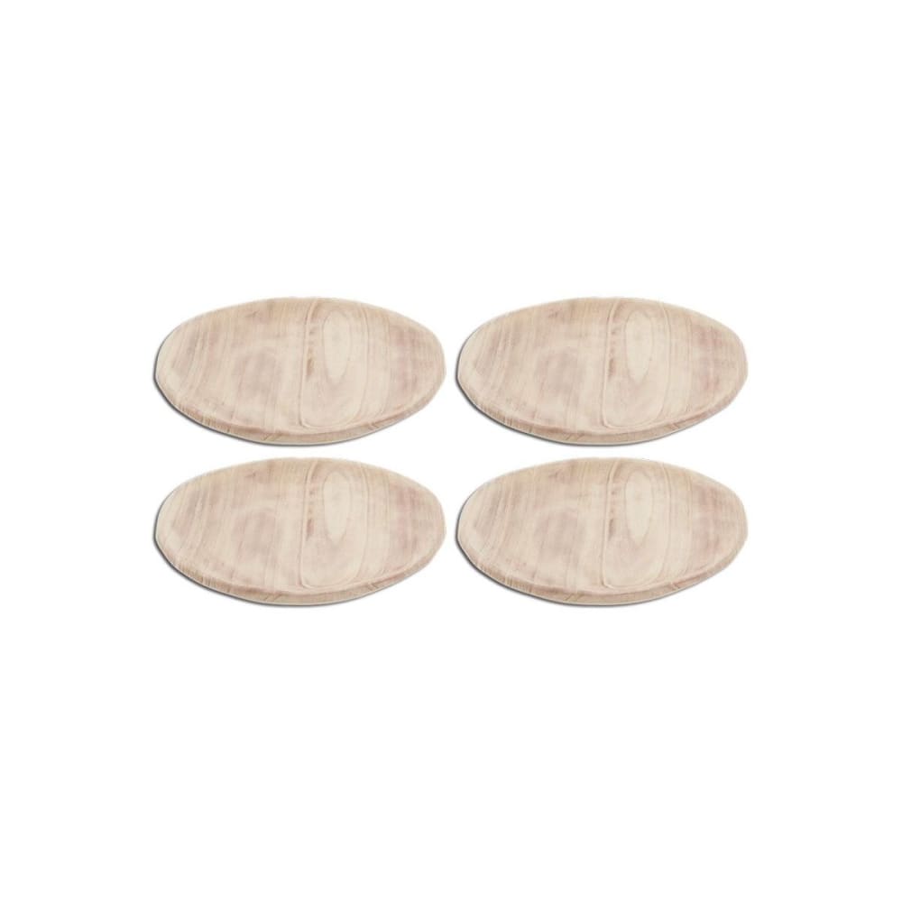 Assiettes en paulownia lot de 4