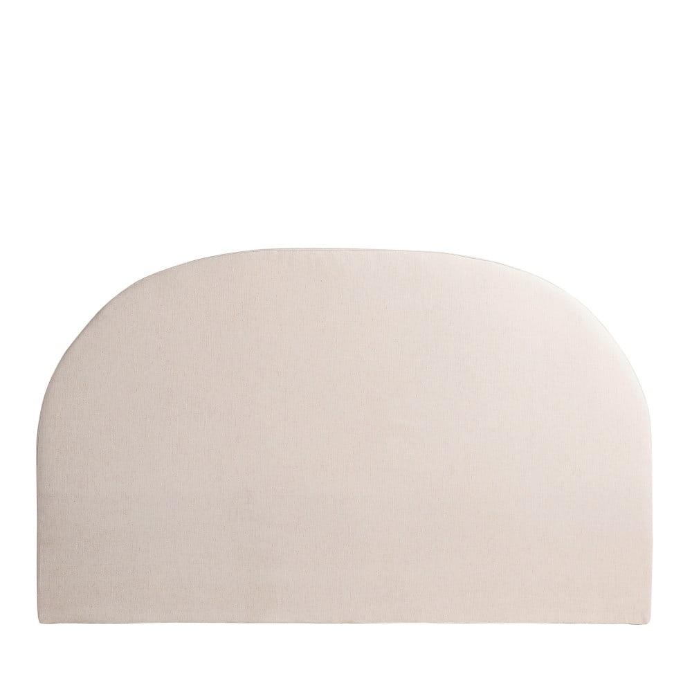 Tête de lit en coton et lin demi-lune L150cm - Naturel