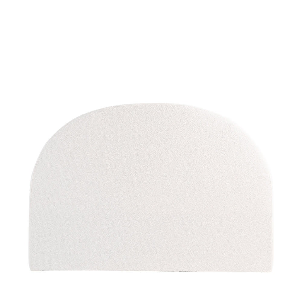 Tête de lit en tissu bouclette demi-lune L170cm - Écru