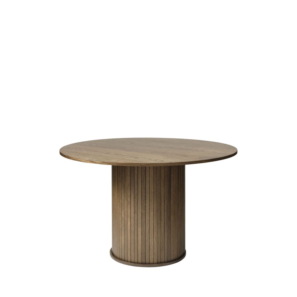 Table à manger ronde en bois 75x120cm MALIK marron 120x120x75cm