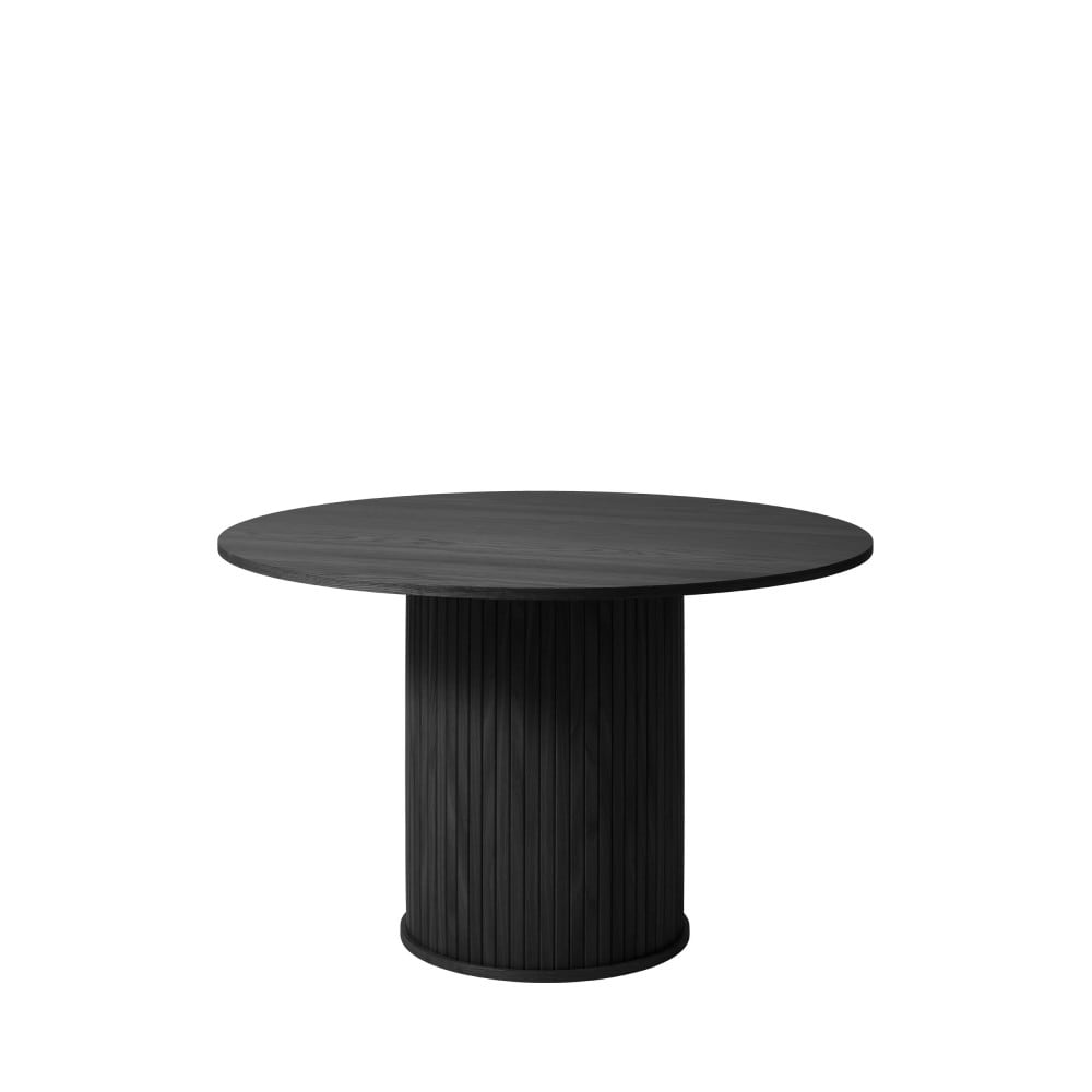 Table à manger ronde en bois 75x120cm MALIK noir 120x120x75cm
