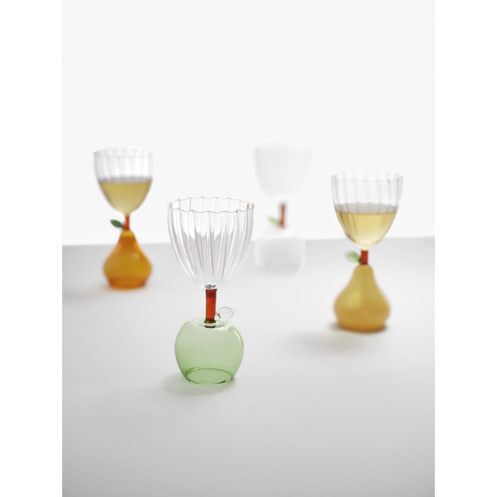 Verre à pied pomme jaune - Maisons du Monde