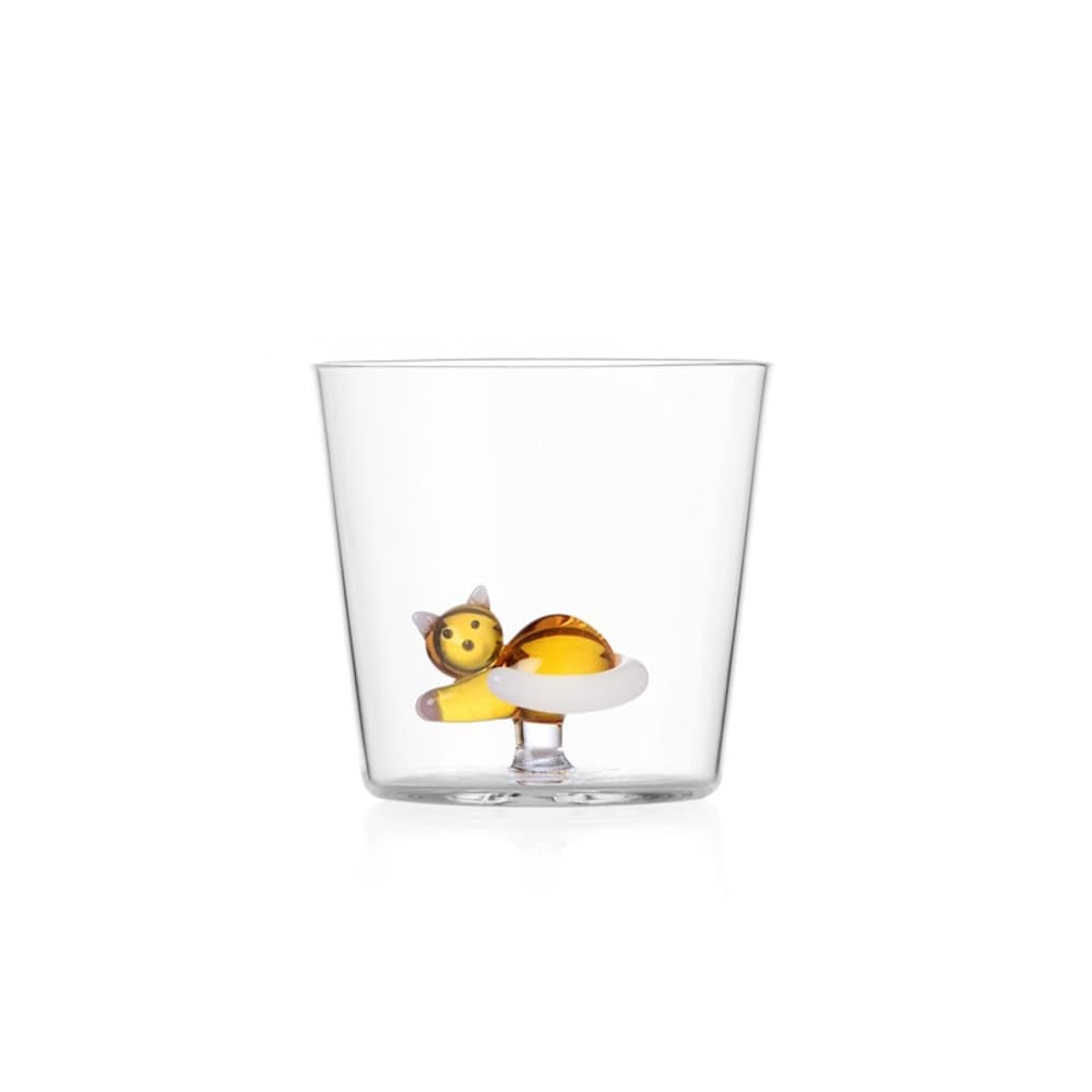 Ichendorf Milano Verre chat endormi tabby cat Transparent Verre