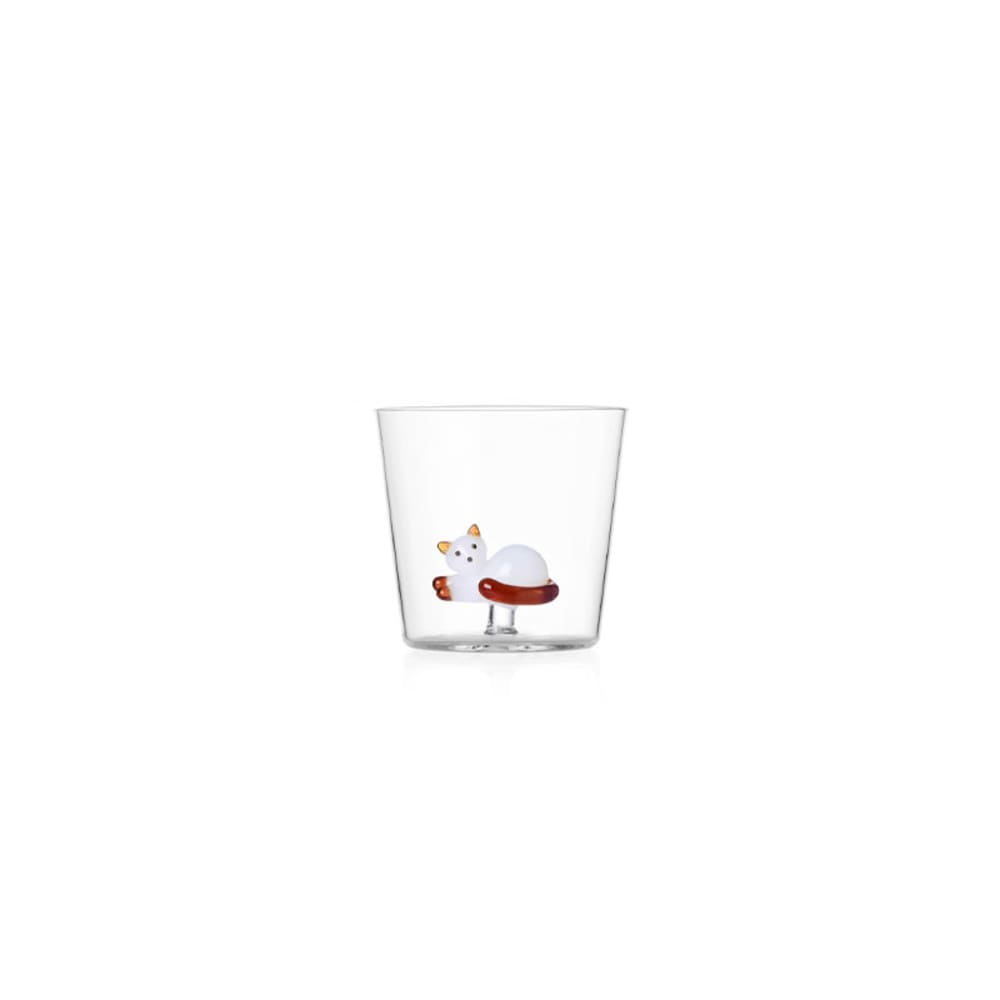 Ichendorf Verre chat endormi ambre tabby cat Transparent Verre
