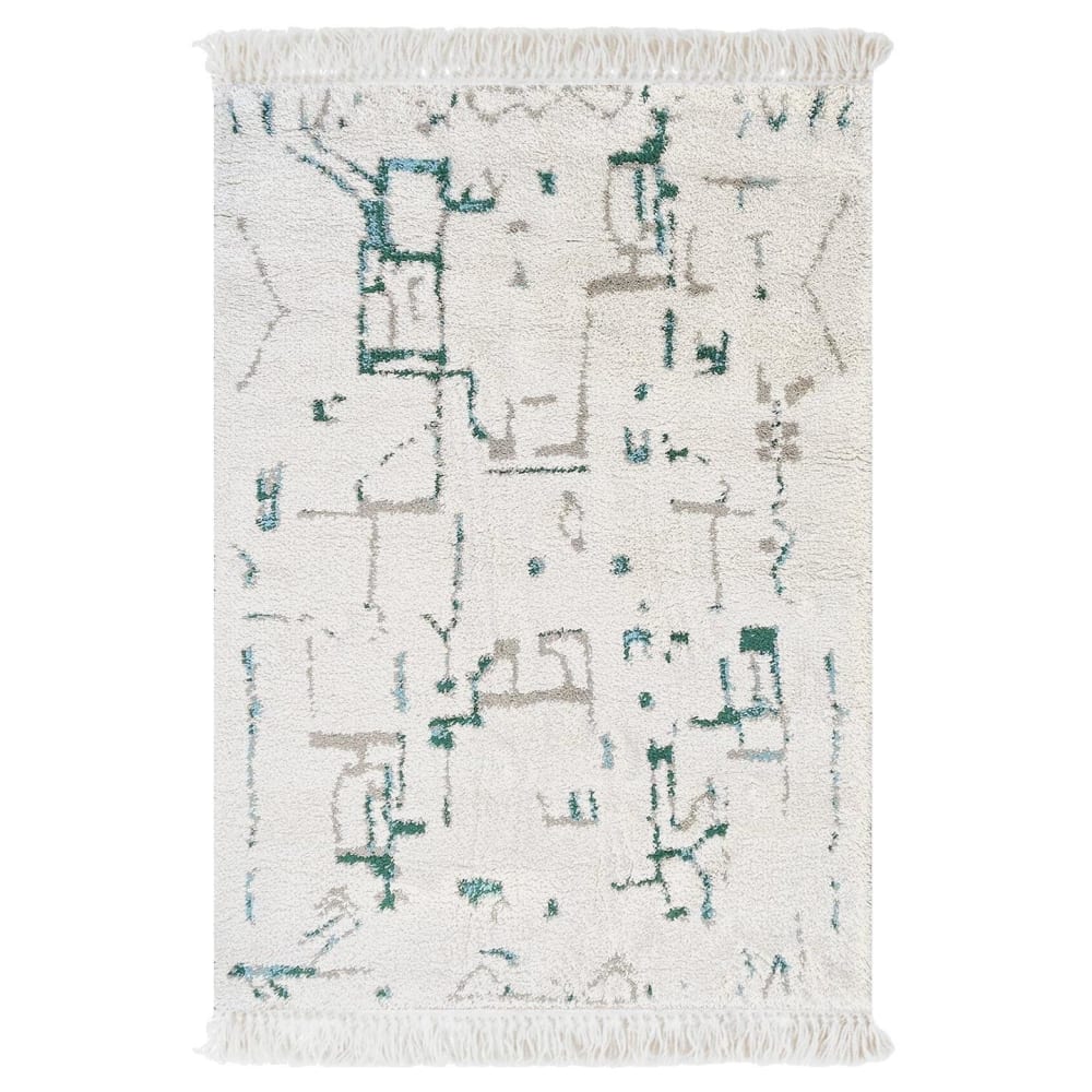 Tapis design avec franges