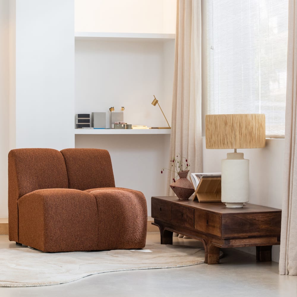 Tapis organique en polyester crème - Maisons du Monde