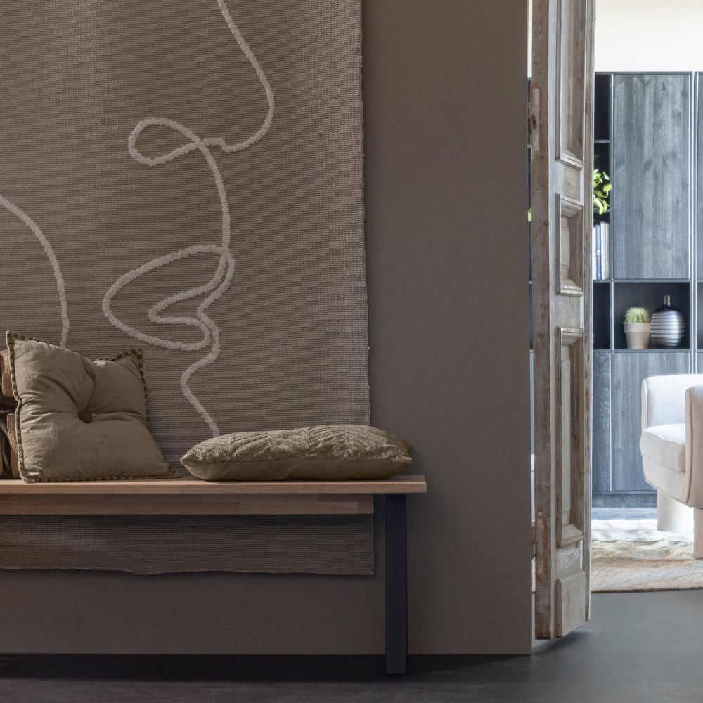 Banc de salle à manger avec utrecht-pied en chêne naturel