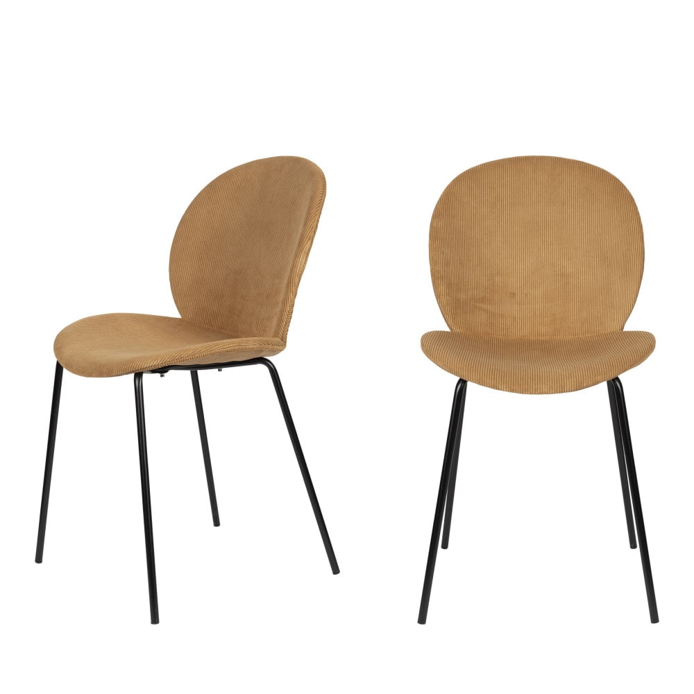 Lot de 2 chaises en velours