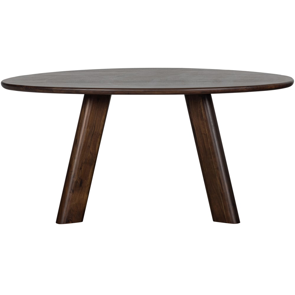 WOOOD Esstisch Oval aus Mangoholz für 4 Personen, 160x110 cm style modern Braun