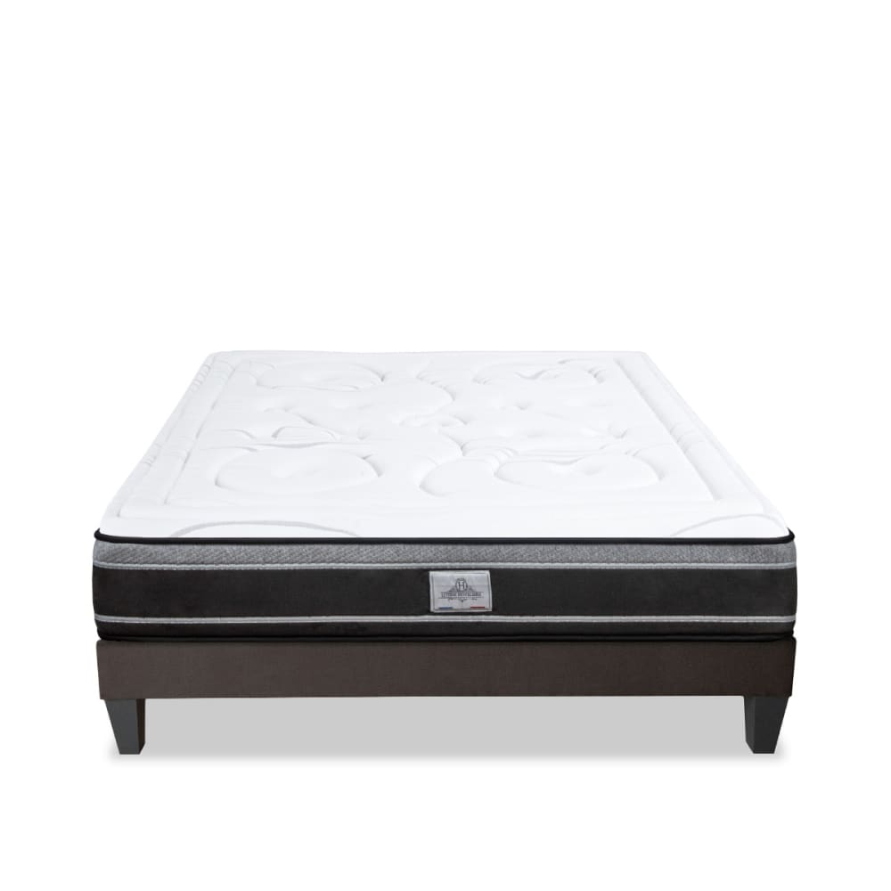 Ensemble matelas sommier bois 160x200