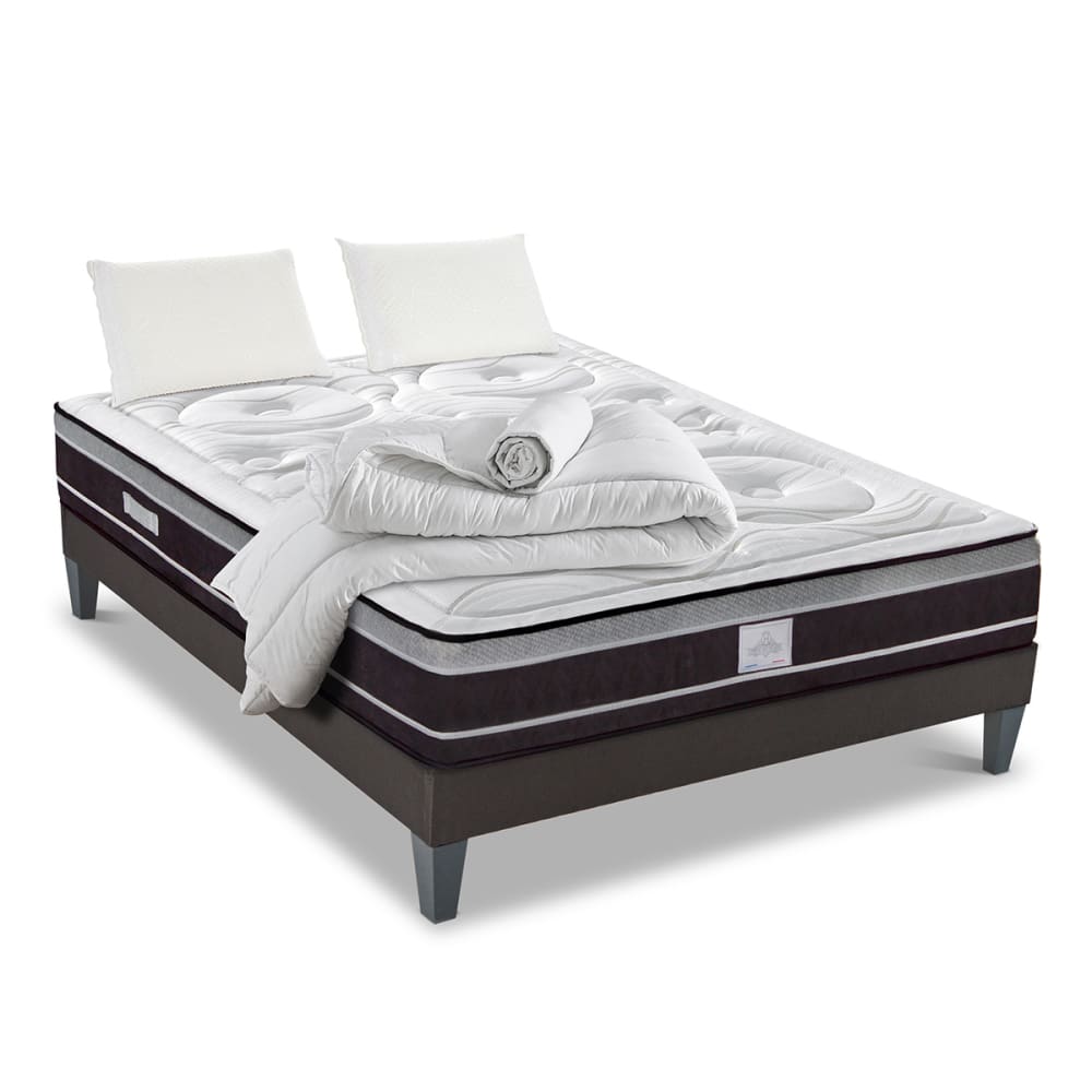 Pack    Matelas Ressorts  + Sommier + Accessoires 140x190 cm