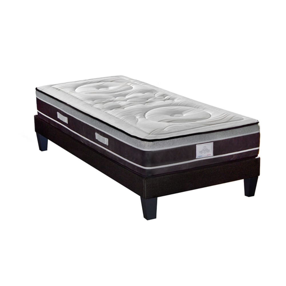 Divin - matelas ressorts ensachés + sommier bois - ferme mousse blanc