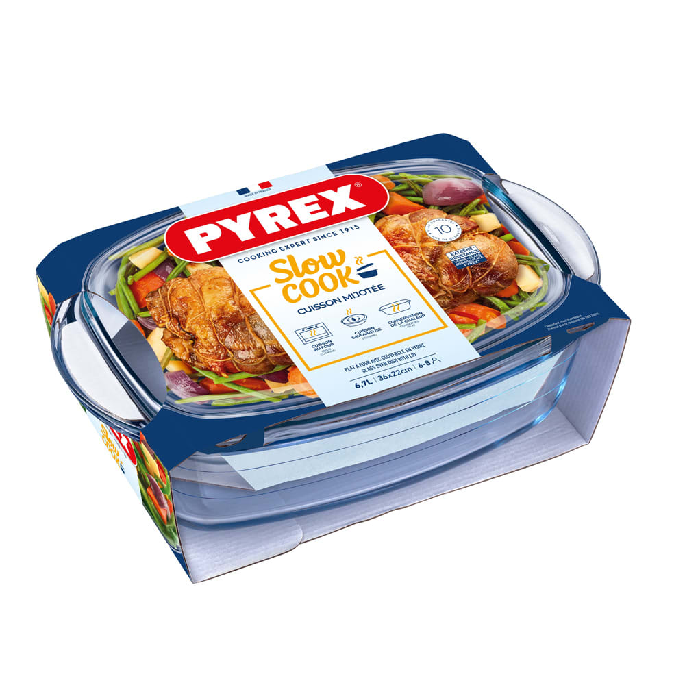 Cocotte rectangulaire essentials 37 x 22 cm transparent / cristal en - Maisons du Monde
