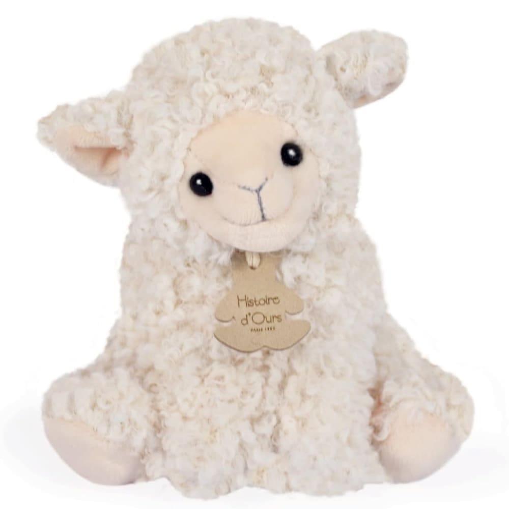 Peluche agnello avorio 20 cm - Beige - PES - Poliestere