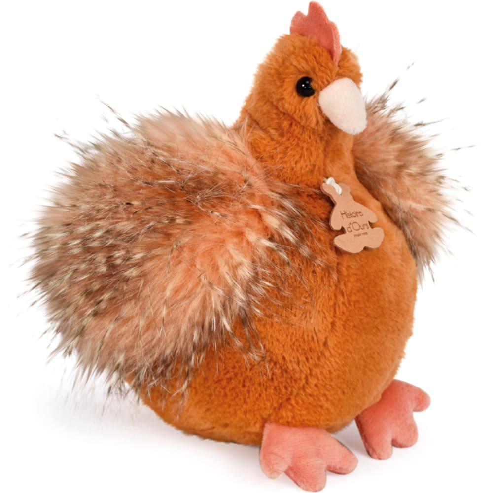 Peluche gallina rossa 20 cm - Modello Contemporaneo - Arancione - PES - Poliestere