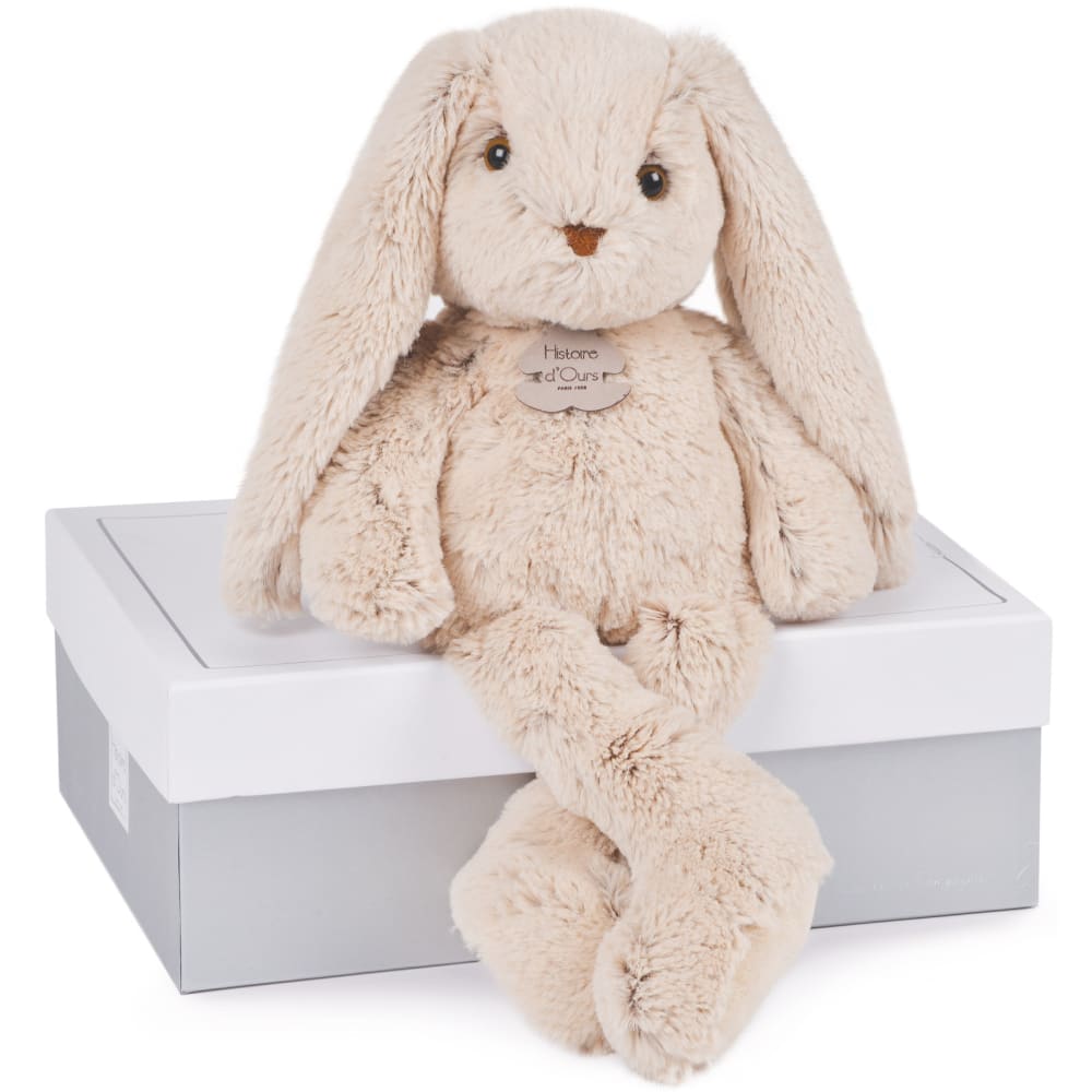 Histoire d'Ours Coffret peluche Lapin Copains câlins beige (40 cm) Beige Pes - Polyester - 23x31x11cm