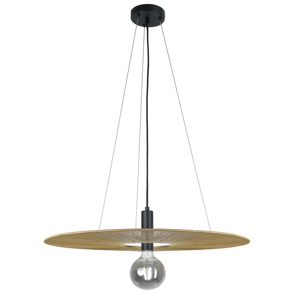 Lampe en suspension en nylon champagne/noir D70