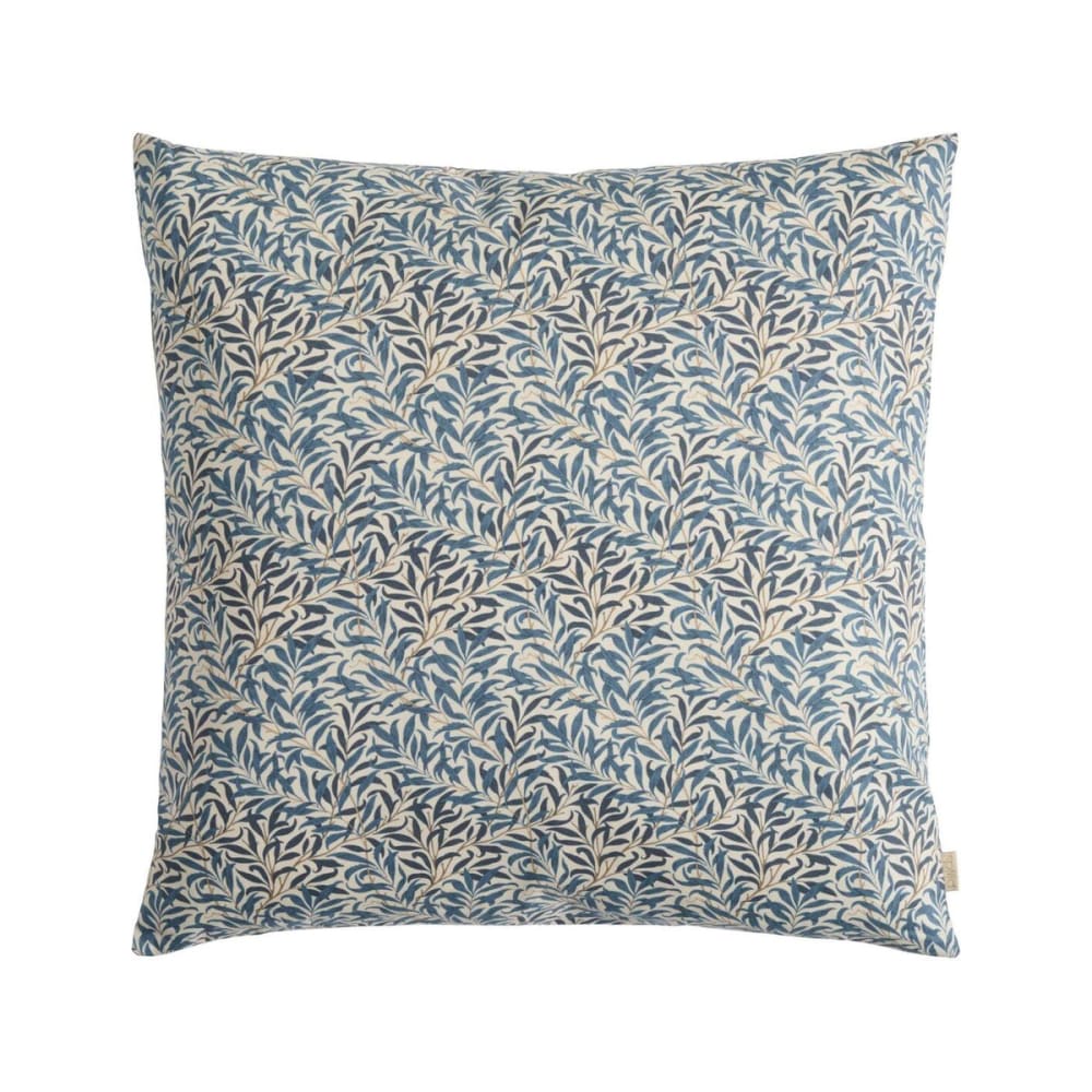 Decoclico Coussin carré en popeline de coton bleu